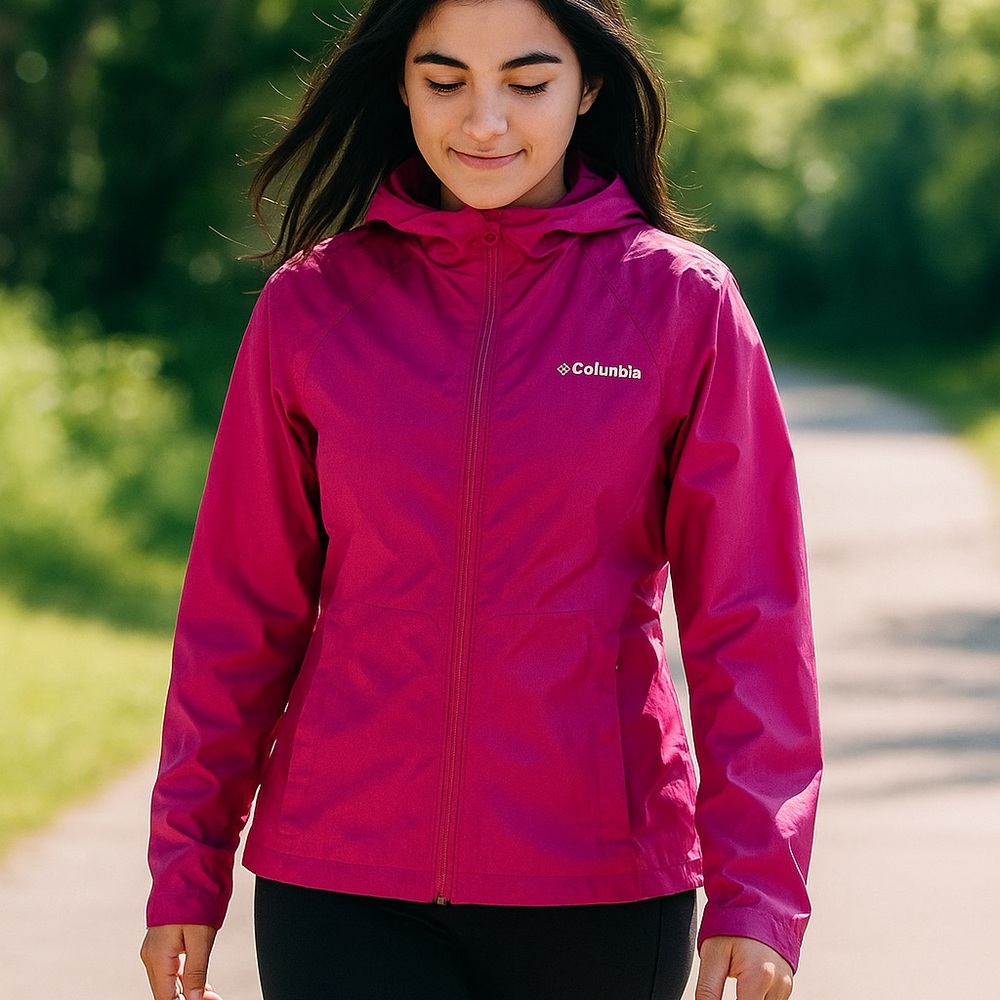 Columbia Women's Pink Switchback III Hooded Packable Jacket XS
